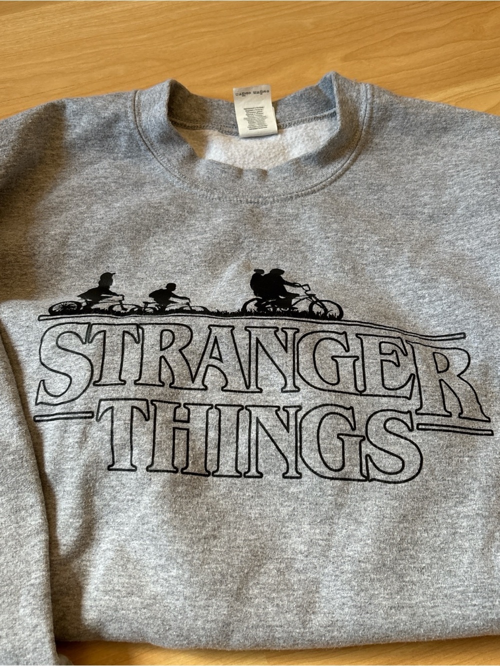Gildan Gray Stranger Things Graphic Sweatshirt